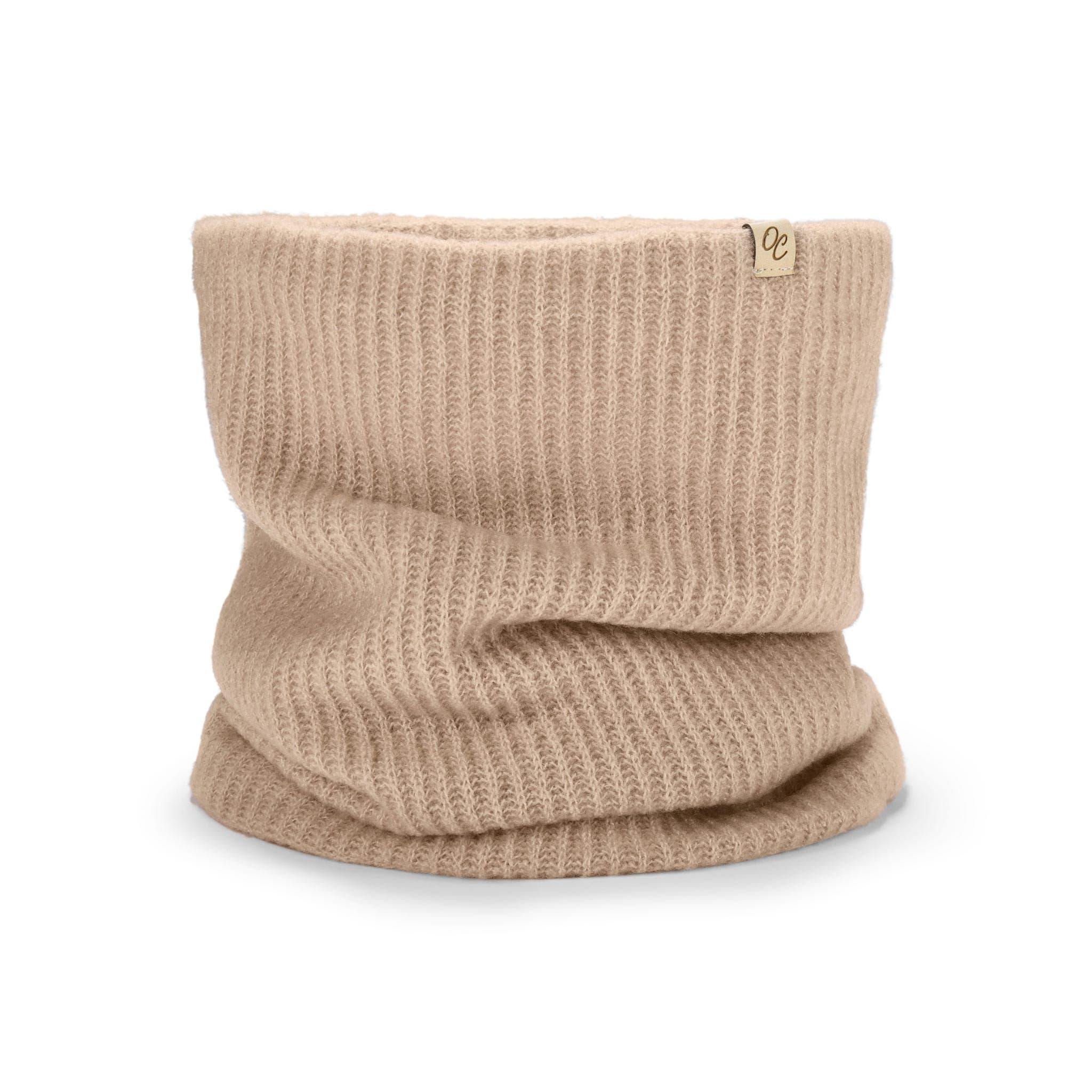 Only Curls Satin Lined Pom Beanie and Snood Set - Sadie in Sand - Image 4