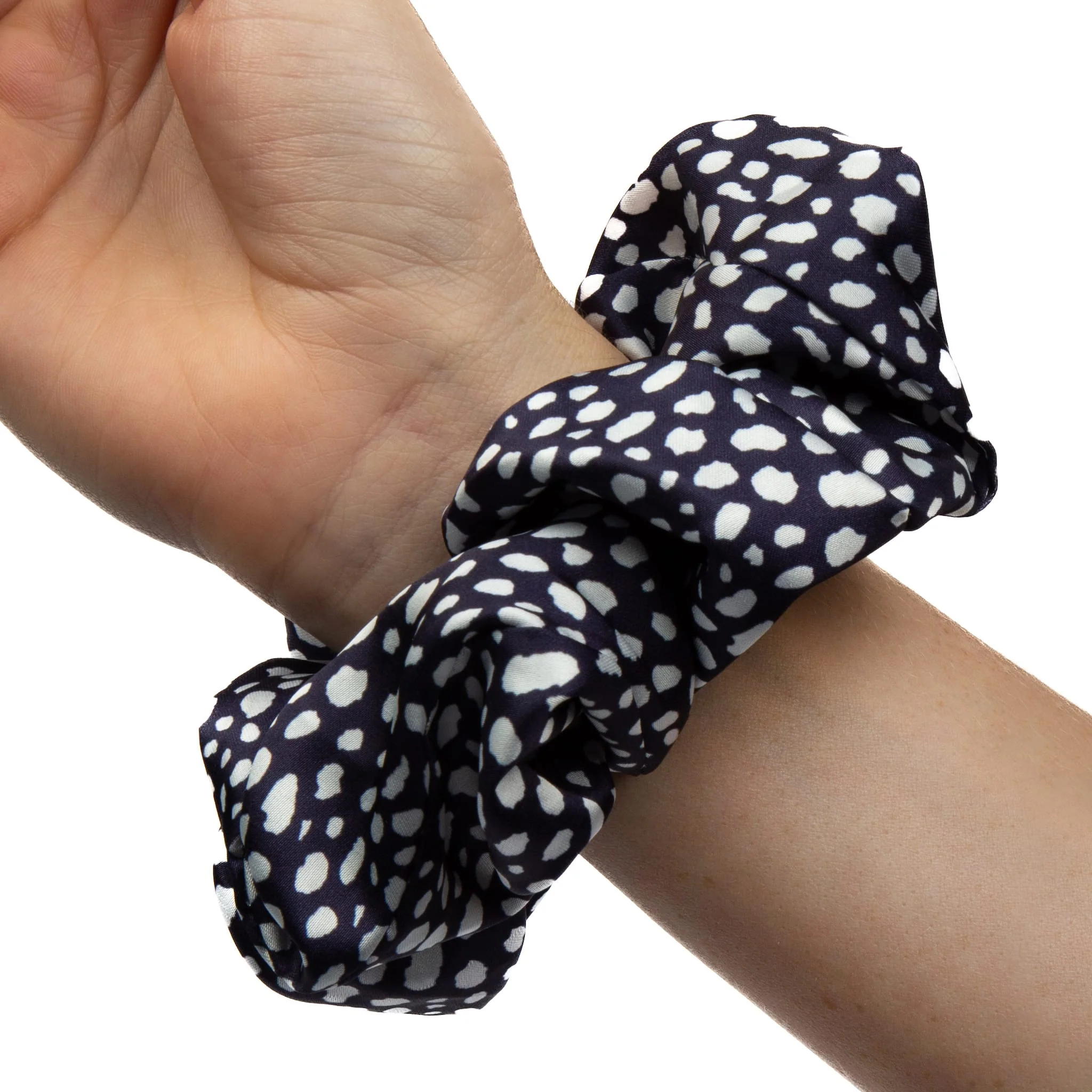 Only Curls Satin Scrunchies - Navy Twin Pack - Image 5