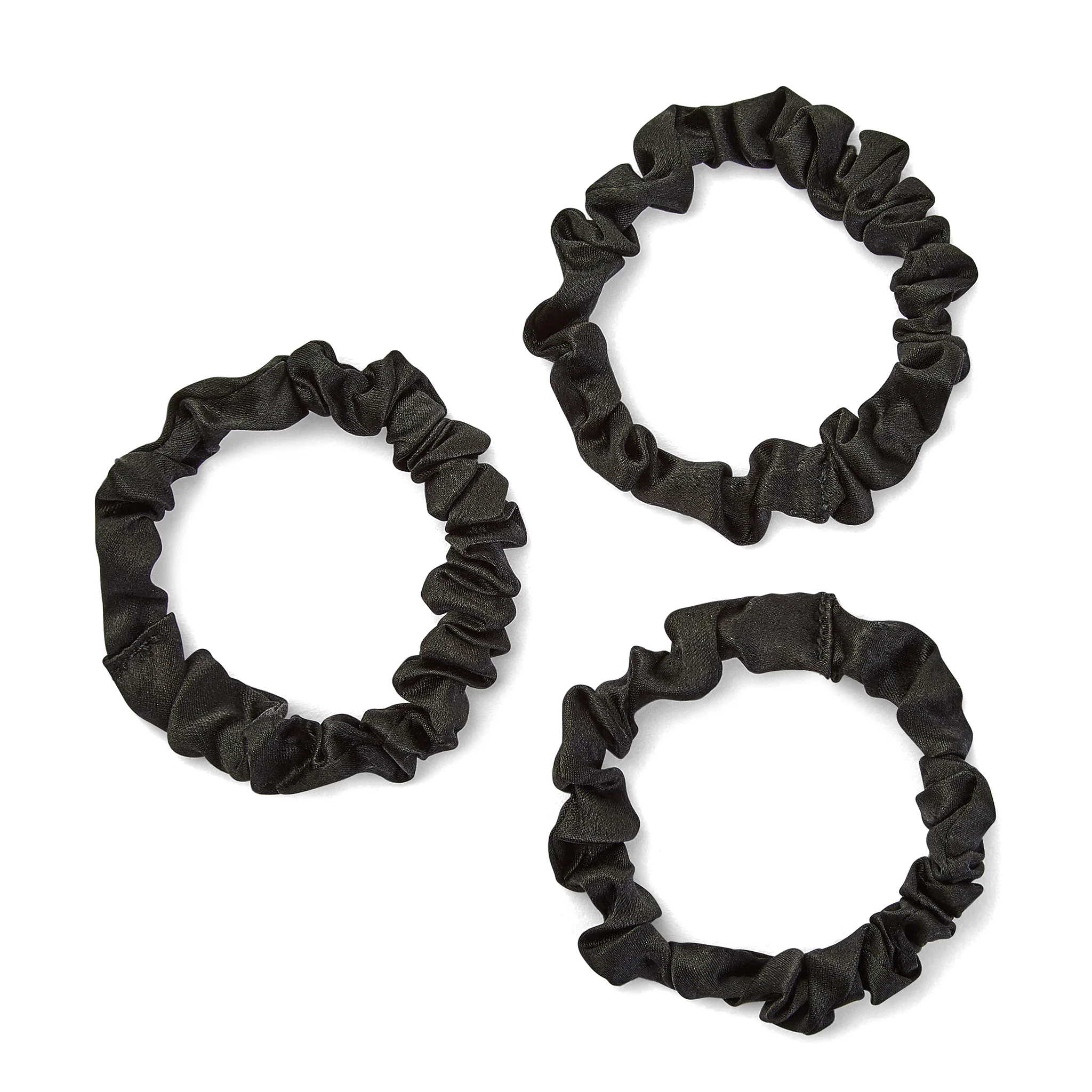 Only Curls Silk Scrunchies (Mini) - Black - Image 3